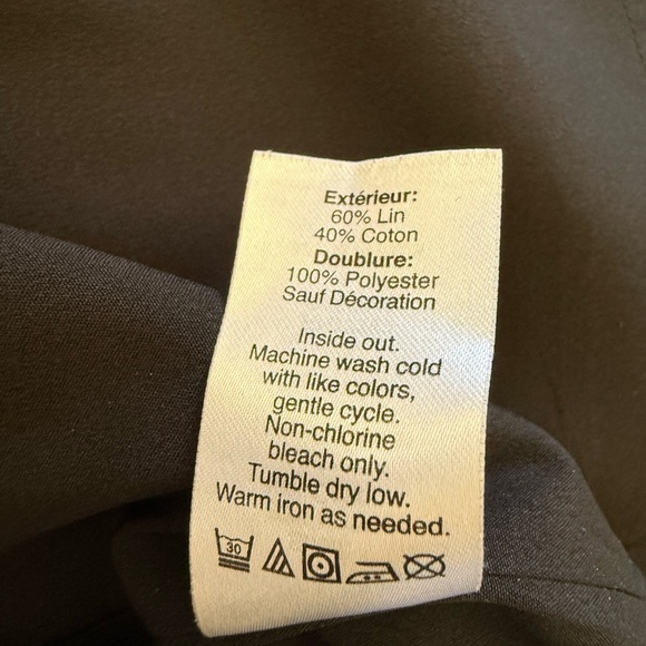 J. Crew Black Linen Blend Sleeveless Mini Dress with White Embroidery in XL - Picture 7 of 9